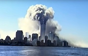 Picture of the a Twin Tower Exploding from Rare 911 Video Shot from the Hudson River, 9/11 and the Global War on Terror